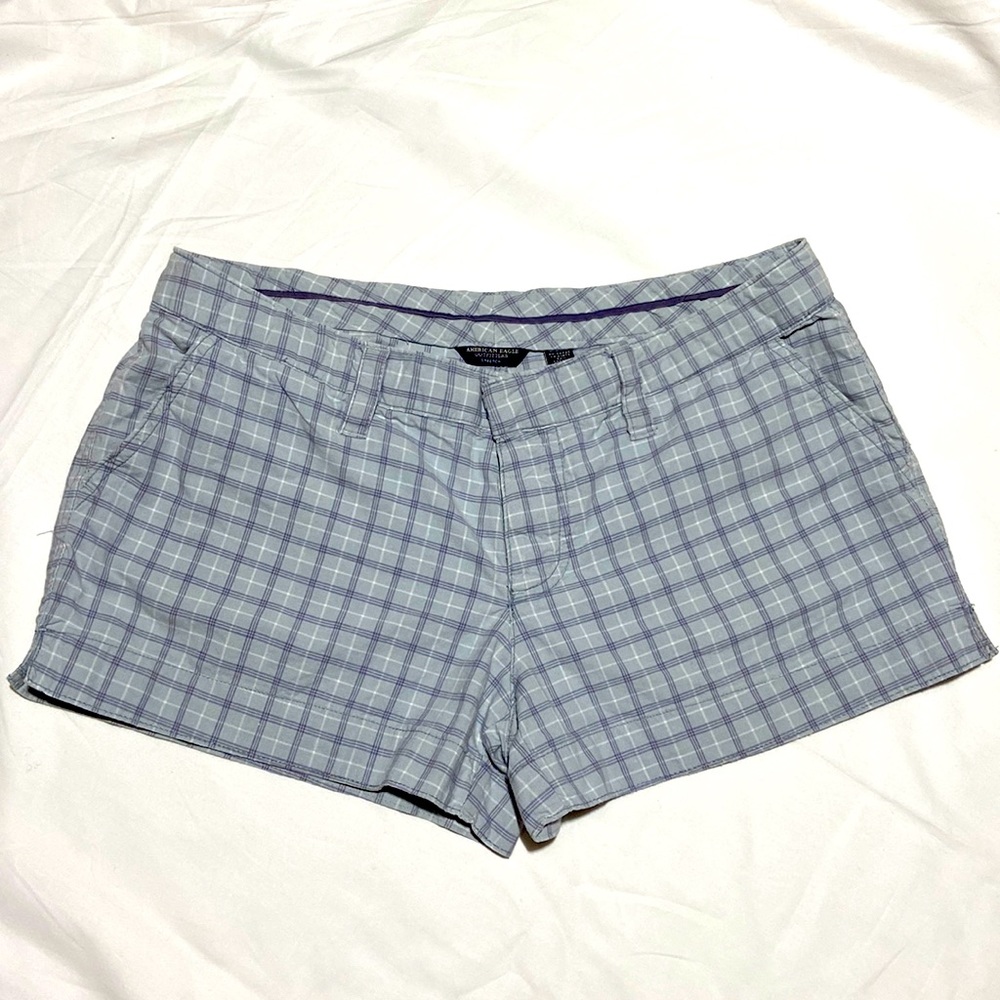 American Eagle Gray Plaid Shorts. Size 10.